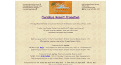 Desktop Screenshot of floridaysresortpromo.com